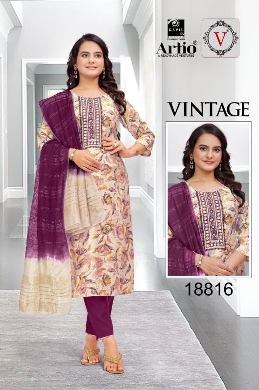 vintage by veda kapil trendz vertigan print readymade trendy combo salwar suit 