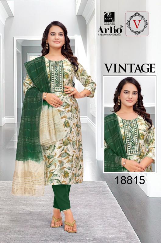 vintage by veda kapil trendz vertigan print readymade trendy combo salwar suit 