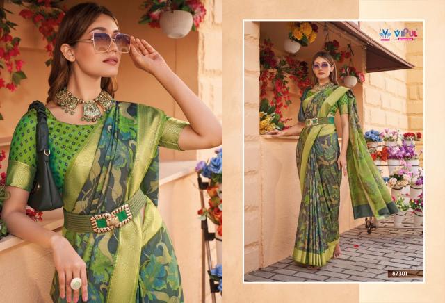vipul launch verna silk 87102-87109 luxurious silk sarees for women