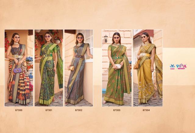 vipul launch verna silk 87102-87109 luxurious silk sarees for women