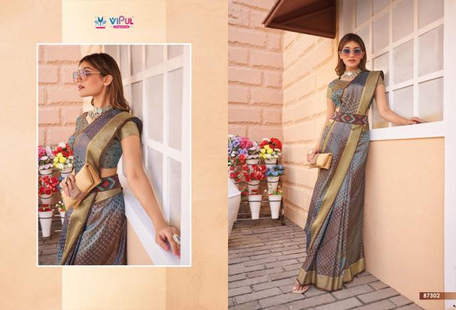 vipul launch verna silk 87102-87109 luxurious silk sarees for women