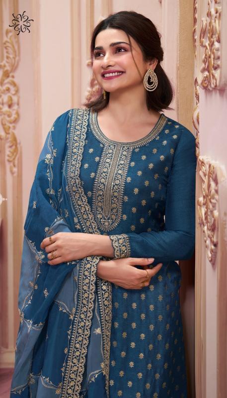 shristi hitlist by vinay kuleesh dola jacquard stylish look unstitch 3pcs dress