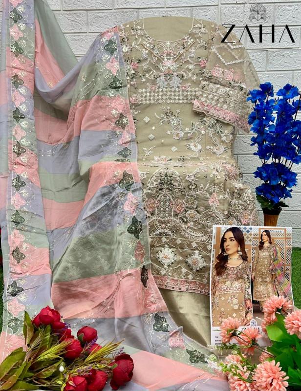 abeela by zaha 10326 organza modern pakistani dress material exports 