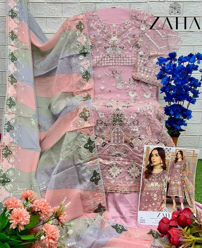 abeela by zaha 10326 organza modern pakistani dress material exports 