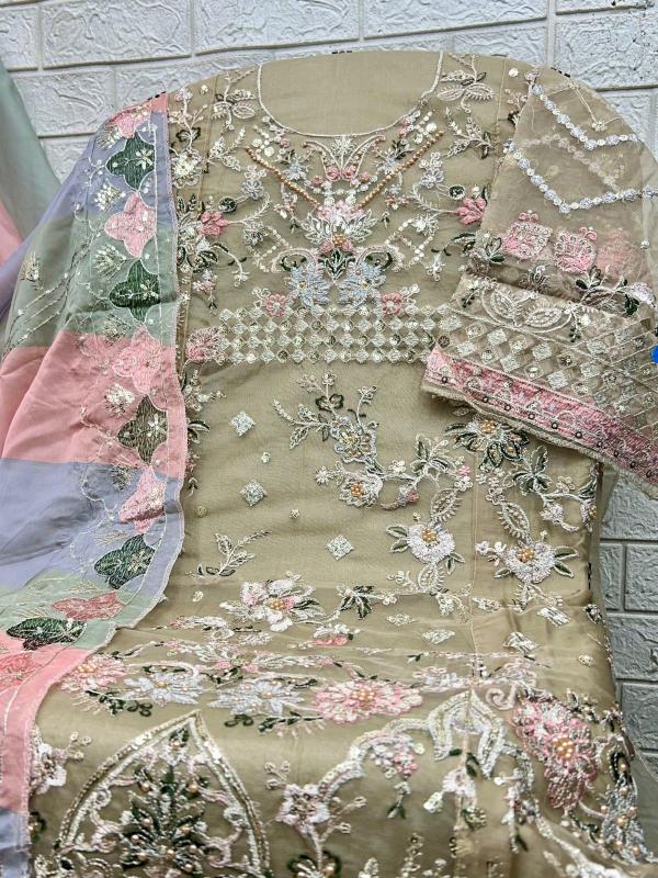 abeela by zaha 10326 organza modern pakistani dress material exports 
