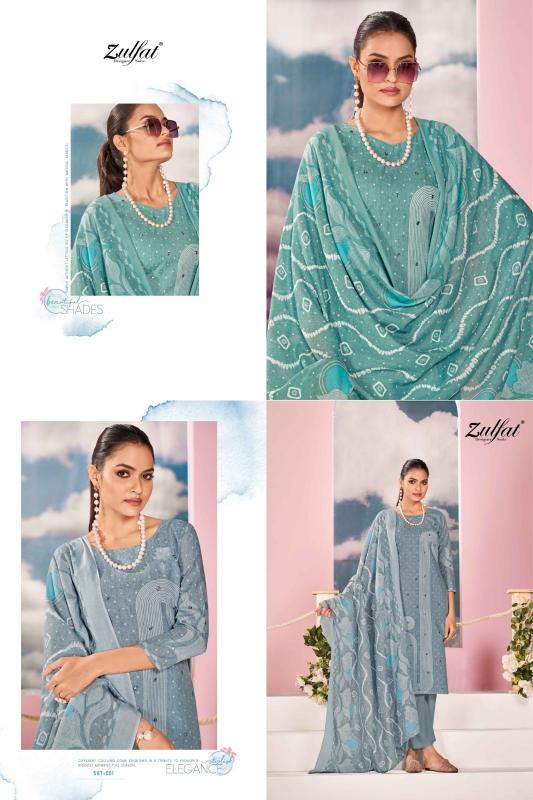 zulfat designer dastoor vol 2 cotton full stitch unique colours plus size 3pcs dress