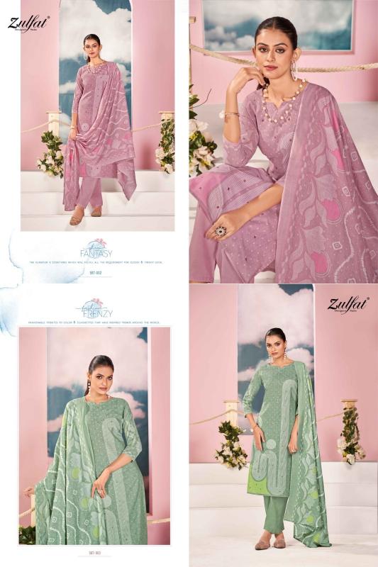 zulfat designer dastoor vol 2 cotton full stitch unique colours plus size 3pcs dress