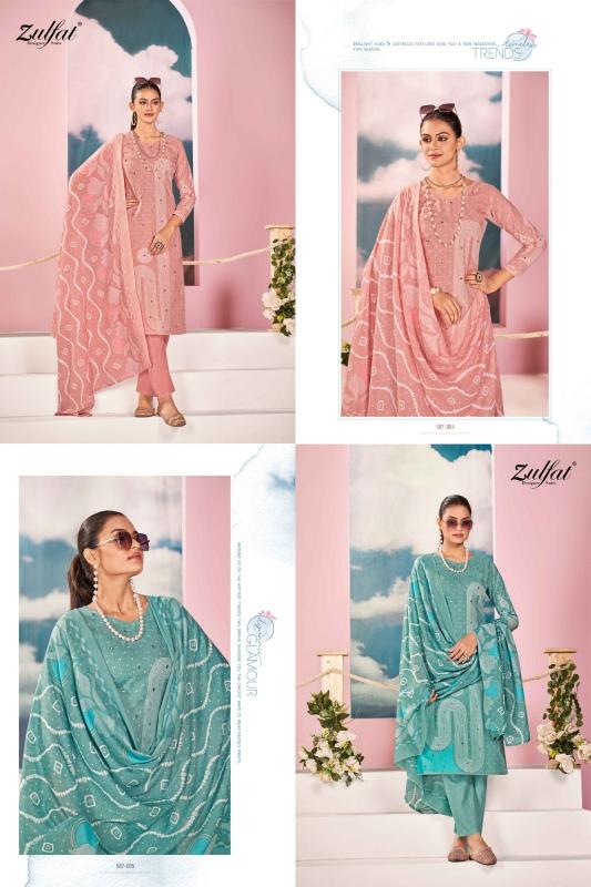 zulfat designer dastoor vol 2 cotton full stitch unique colours plus size 3pcs dress