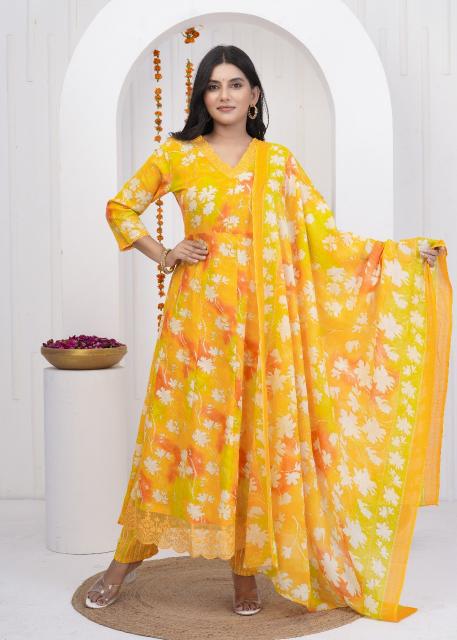 HERITAGE ANARKALI READYMADE SUITS SUMMER