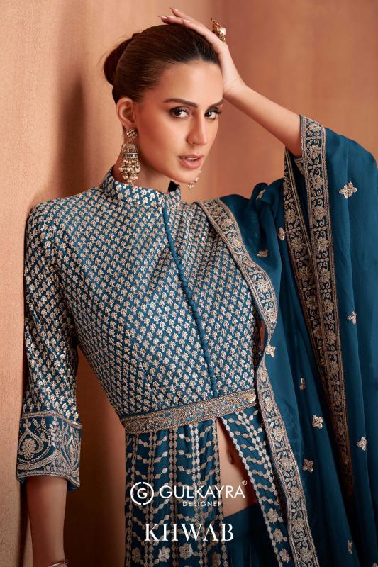 gulkayra designer khwab georgette exclusive design fully stitch gown style 3pcs dress