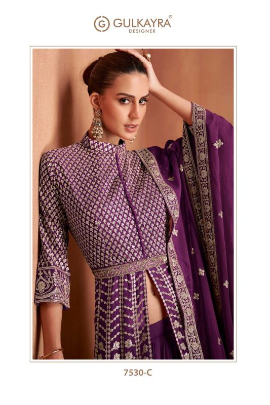 gulkayra designer khwab georgette exclusive design fully stitch gown style 3pcs dress