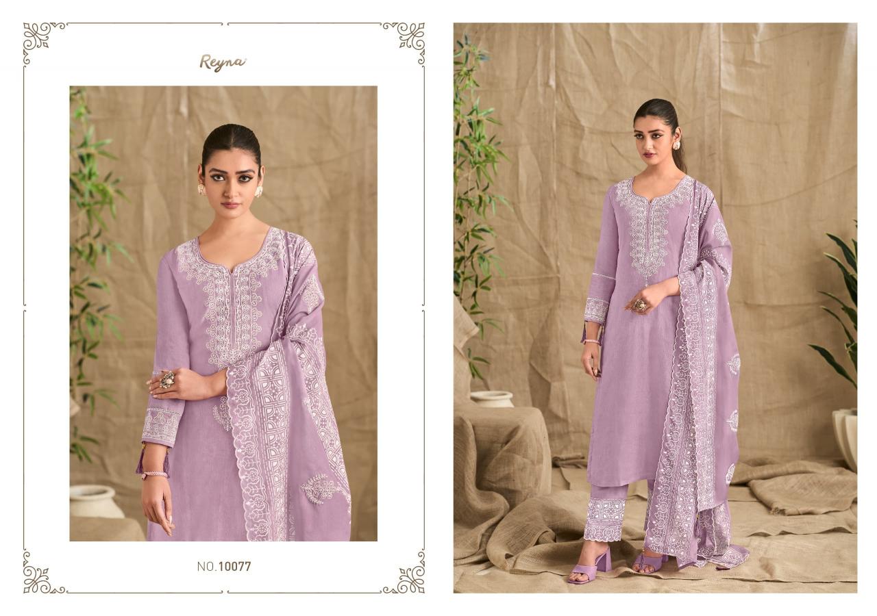 reyna launch rhythm linen casual unstitch 3pcs dress