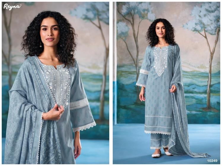 reyna rumi cotton block print pretty look 3pcs dress supplier 