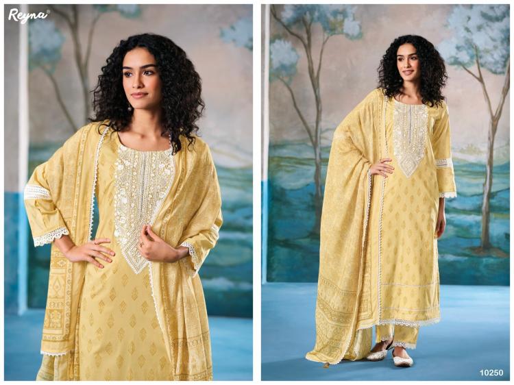 reyna rumi cotton block print pretty look 3pcs dress supplier 
