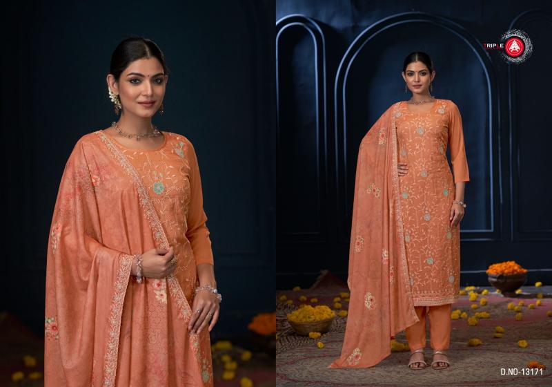 sky by triple a georgette hit design unstitch suit for womens 