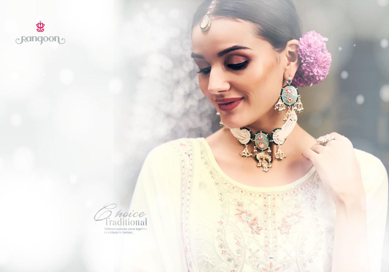 rangoon yashika chiffon georgette fully stitch classic salwar suit sets 