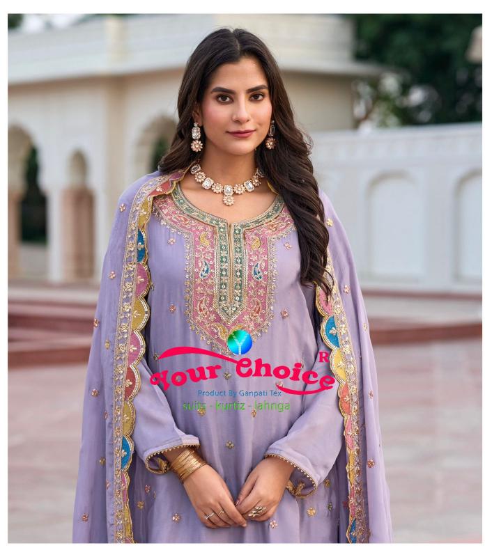 your choice zeenat chinon fully stitch party wear sharara style 3pcs dress
