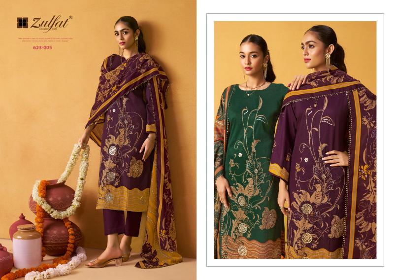 raabta vol 2 by zulfat designer jam cotton readymade plus size 3pcs dress 