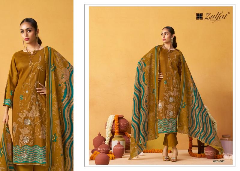 raabta vol 2 by zulfat designer jam cotton readymade plus size 3pcs dress 