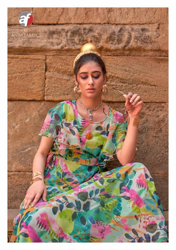 coral charm vol 5 by anju fab fully stitch western chiffon floral one piece dress