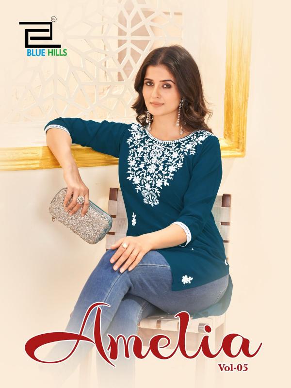 amelia vol 5 by blue hills rayon readymade classic look big size tops 
