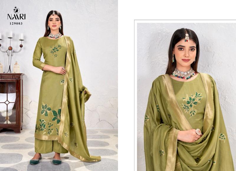 naari chhaava traditional muslin mina jacquard dress material online