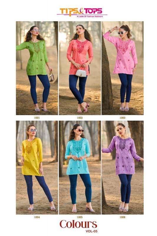 tips & tops colors vol 5 rayon fully stitch classic look tops online 