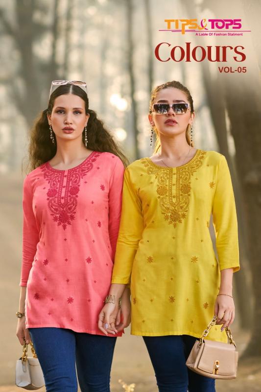 tips & tops colors vol 5 rayon fully stitch classic look tops online 