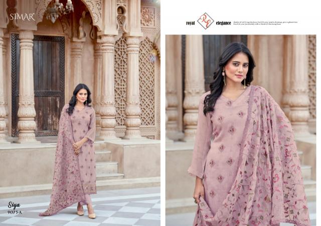 siya by glossy viscose organza fancy unstitch salwar suit 
