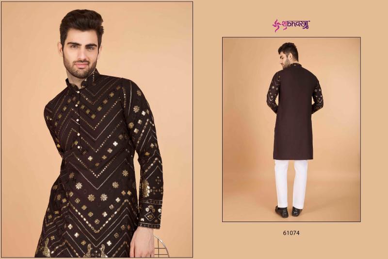 shubhvastra heritage vastra viscose rayon mens kurta with pant festival look