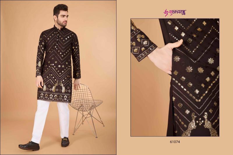 shubhvastra heritage vastra viscose rayon mens kurta with pant festival look