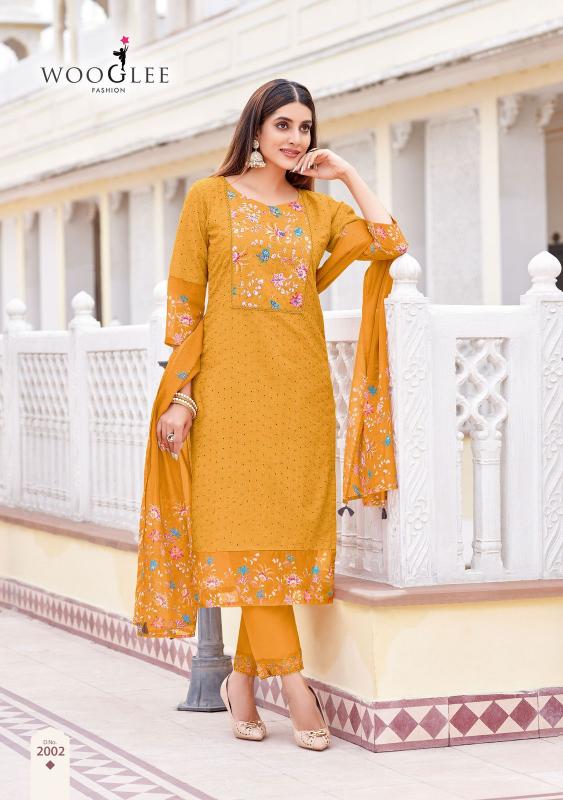 wooglee by kashmira readymade cotton shifli work classic salwar kameez 