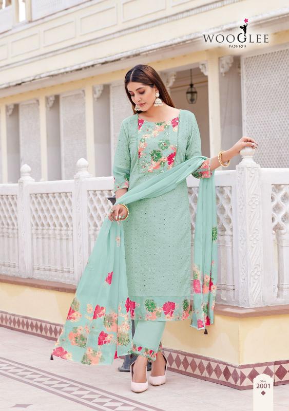 wooglee by kashmira readymade cotton shifli work classic salwar kameez 