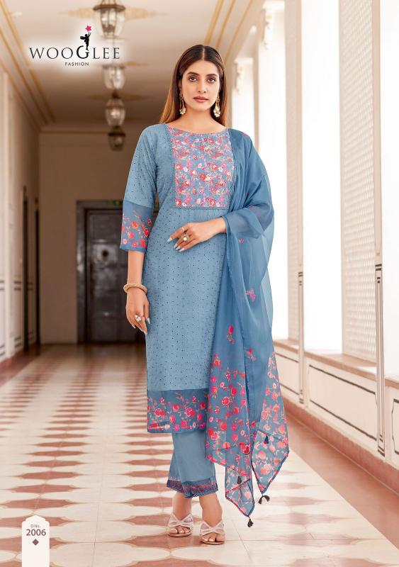 wooglee by kashmira readymade cotton shifli work classic salwar kameez 