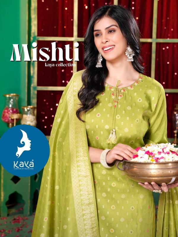 mishti by kaya silk jacquard shimmer full stitch plus size classic 3pcs dress