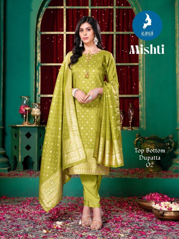 mishti by kaya silk jacquard shimmer full stitch plus size classic 3pcs dress