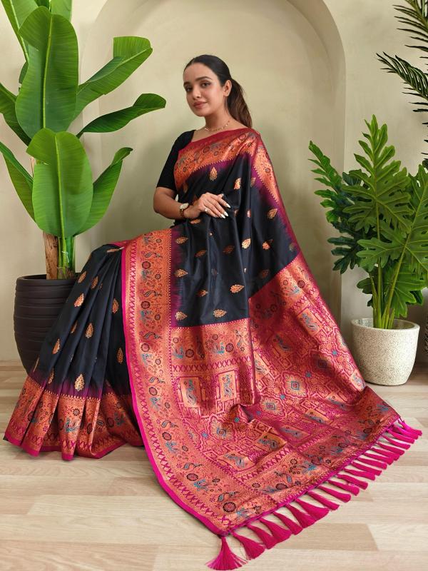kc 397 paithani silk fashionable saree wholesaler 