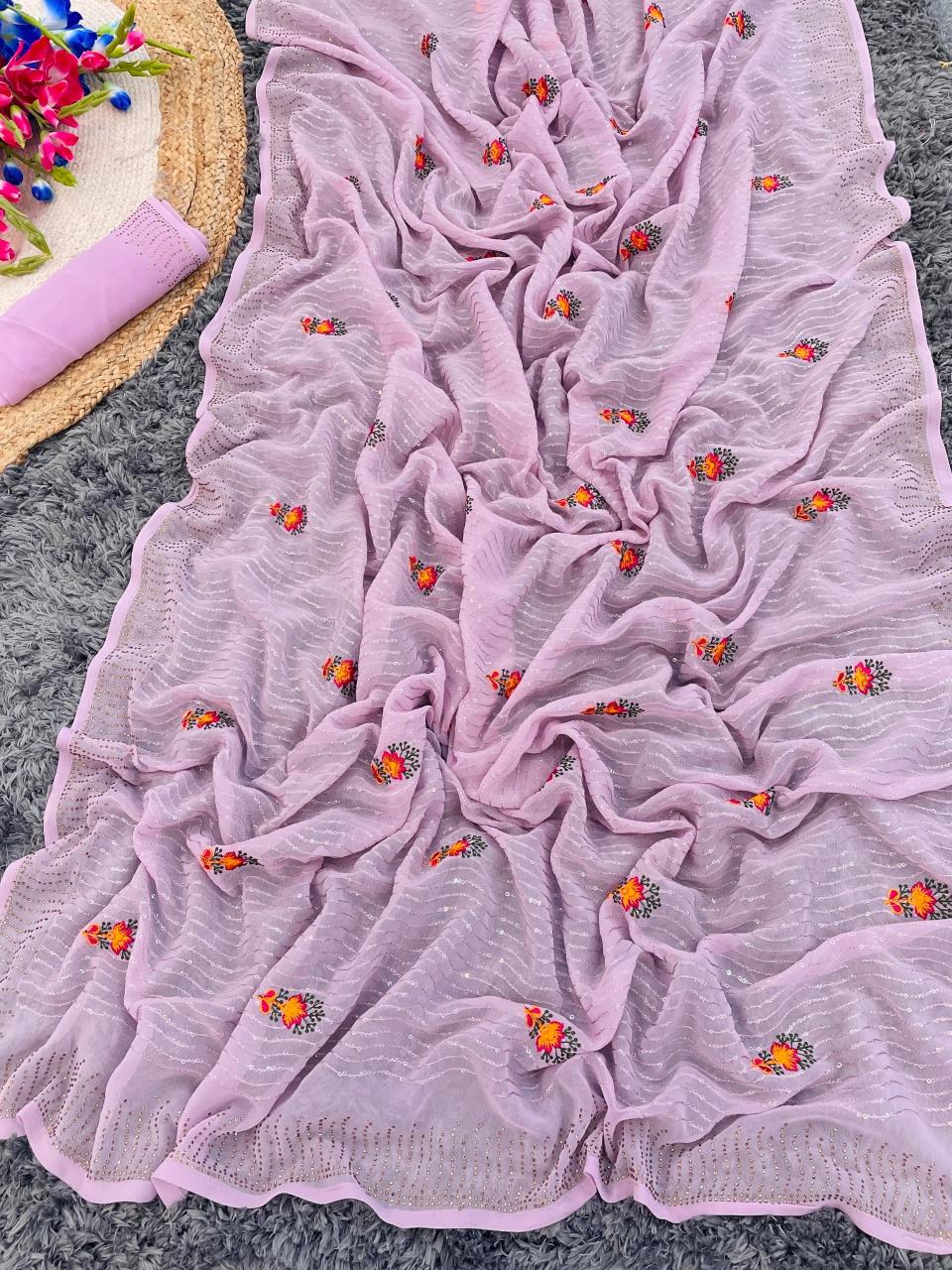 pr ds 643 faux georgette attractive look sequence work saree online 