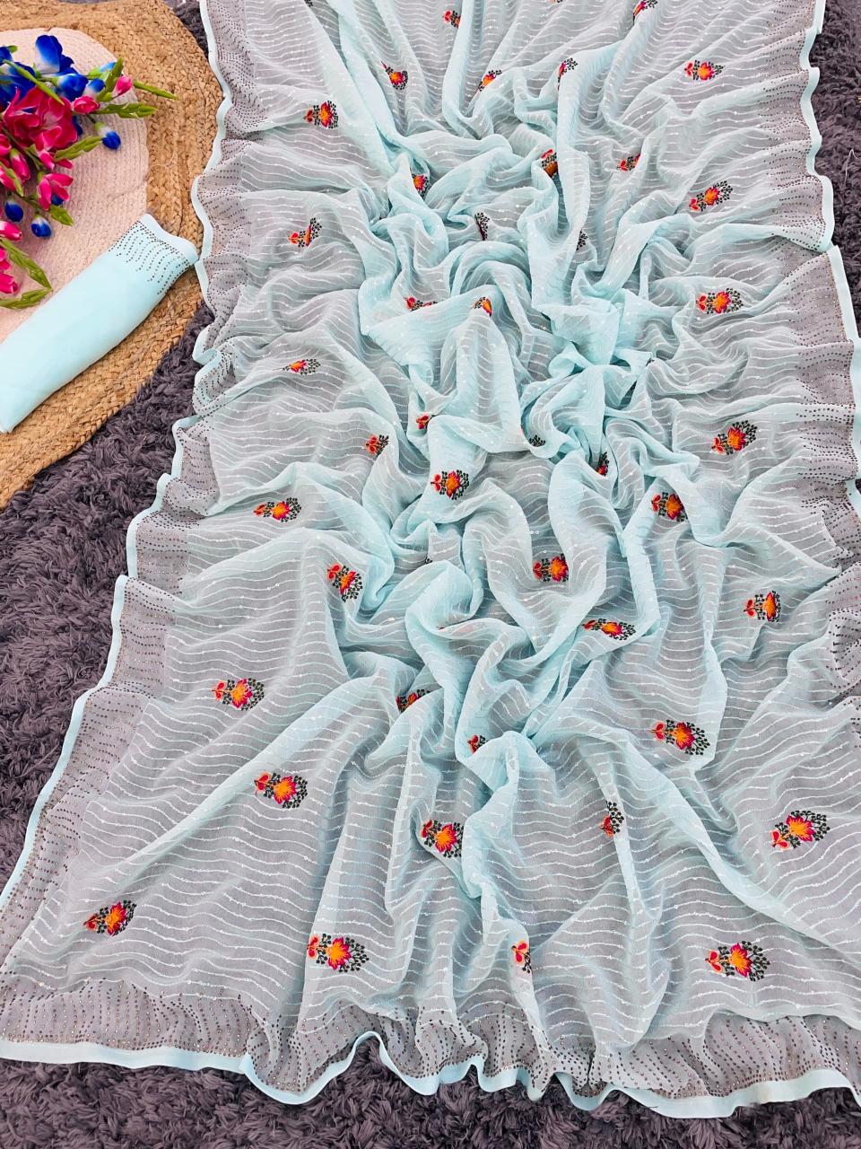 pr ds 643 faux georgette attractive look sequence work saree online 