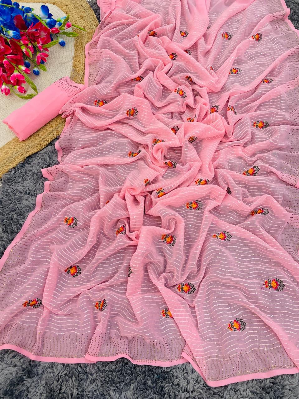 pr ds 643 faux georgette attractive look sequence work saree online 