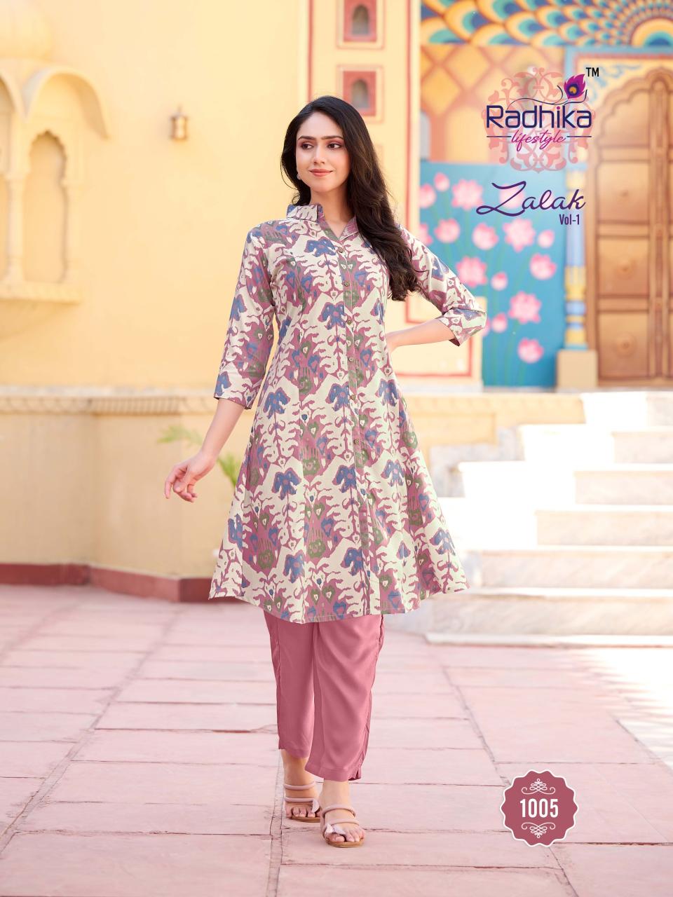 zalak vol 1 by radhika lifestyle rayon fullstitch plus size  co-ord set online 