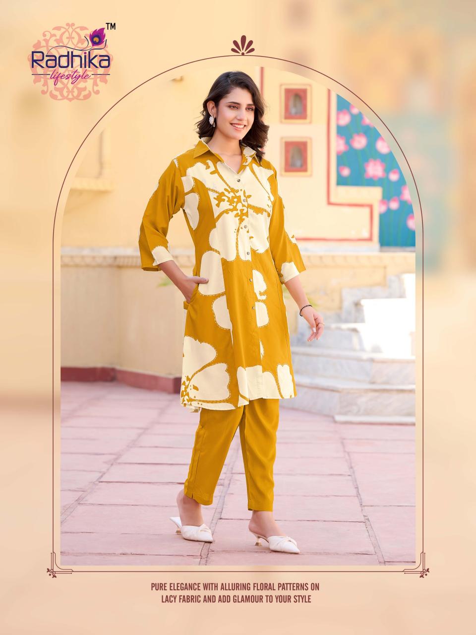 zalak vol 1 by radhika lifestyle rayon fullstitch plus size  co-ord set online 