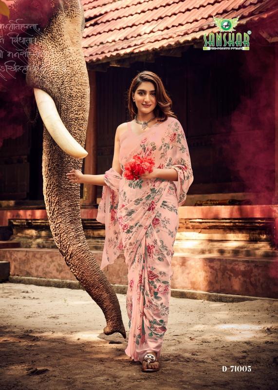 coconut by sanskar tex prints sartin siffon unique colours florence print saree 