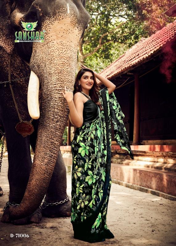 coconut by sanskar tex prints sartin siffon unique colours florence print saree 