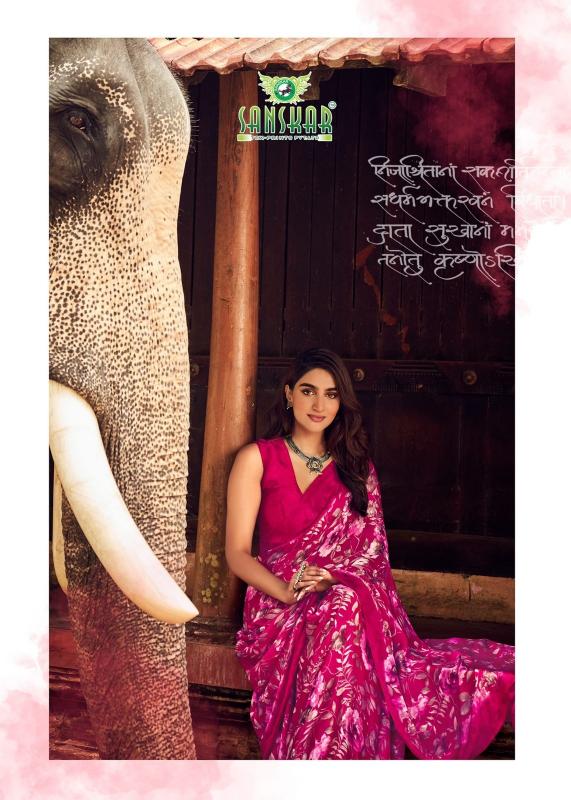 coconut by sanskar tex prints sartin siffon unique colours florence print saree 