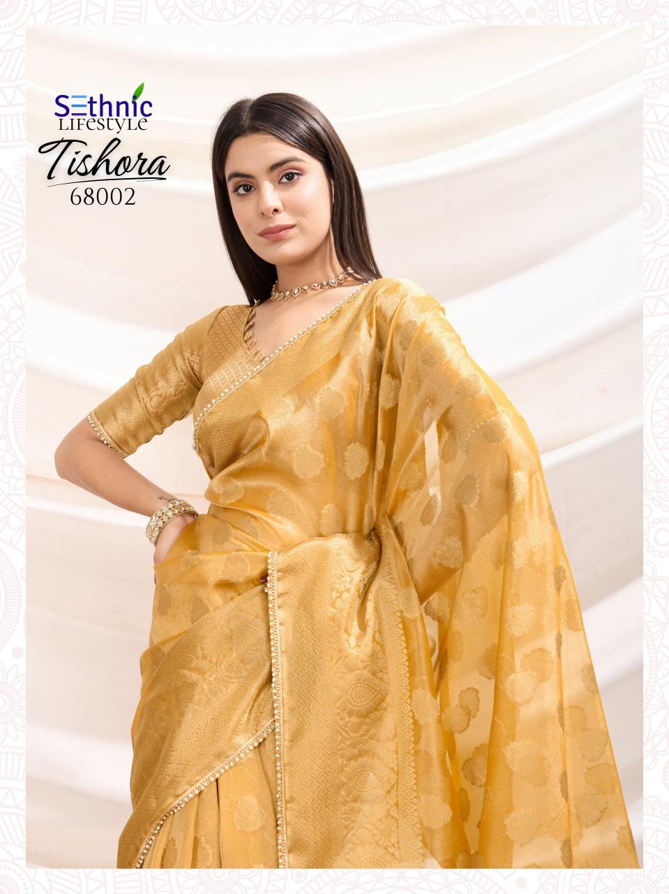 tishora by sethnic lifestyle crush tissue silk best saree online 