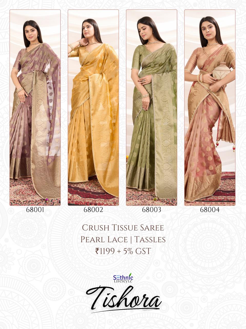 tishora by sethnic lifestyle crush tissue silk best saree online 