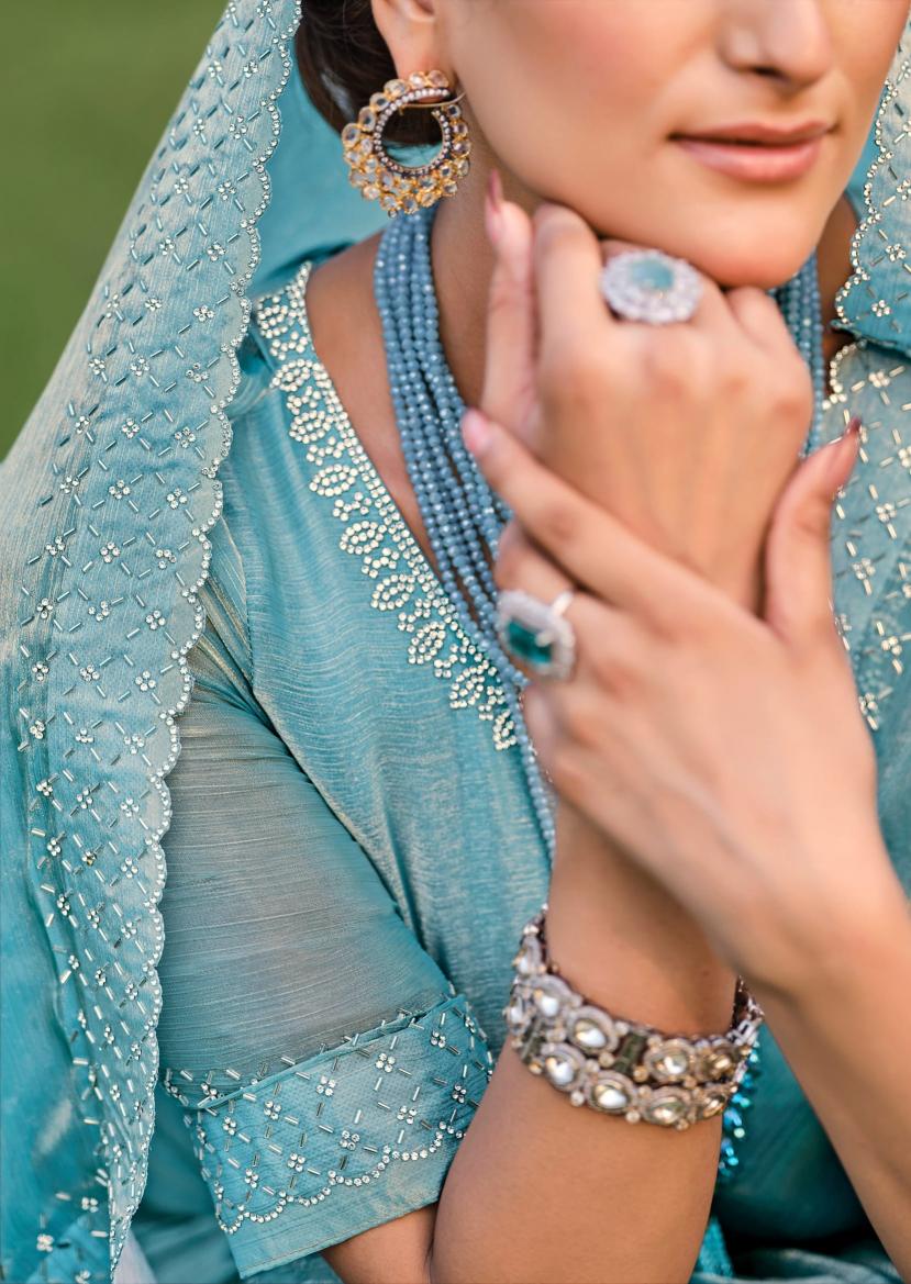 lt fashion silver stone vol 13 cosmos with swarovski amazing work stylish saree online 