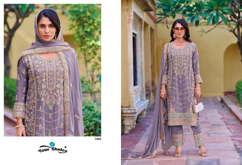 zarina by your choice chinon readymade fashionable design 3pcs dress