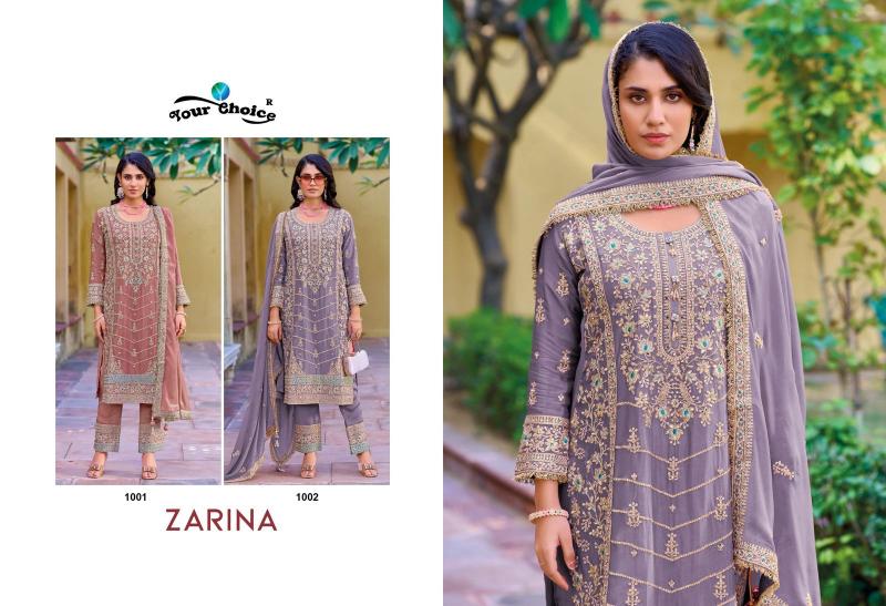 zarina by your choice chinon readymade fashionable design 3pcs dress